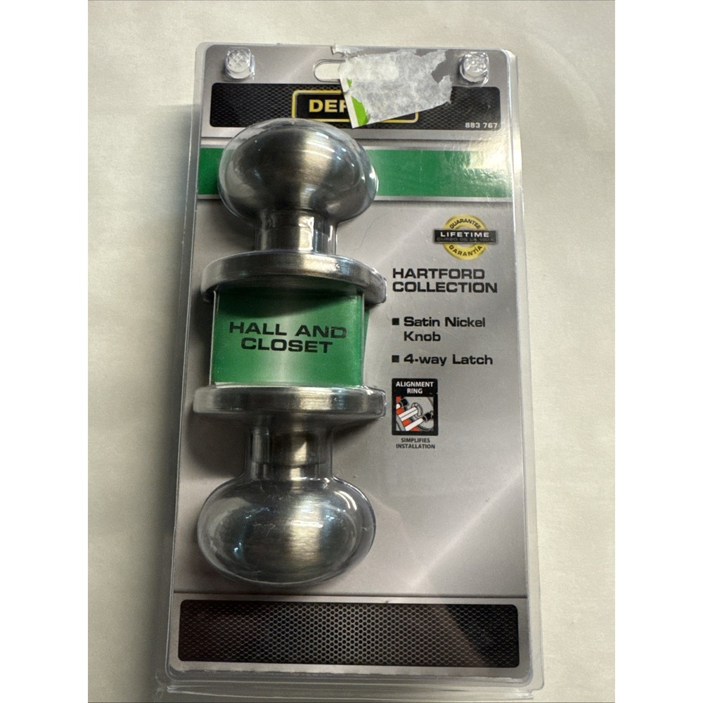 Defiant Hartford Collection Hall And‎ Closet Door Knob Non- Locking - NEW